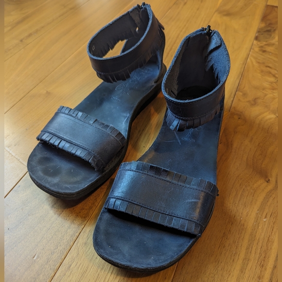 Fly London Mexu sandals navy blue size 40 - Picture 1 of 5